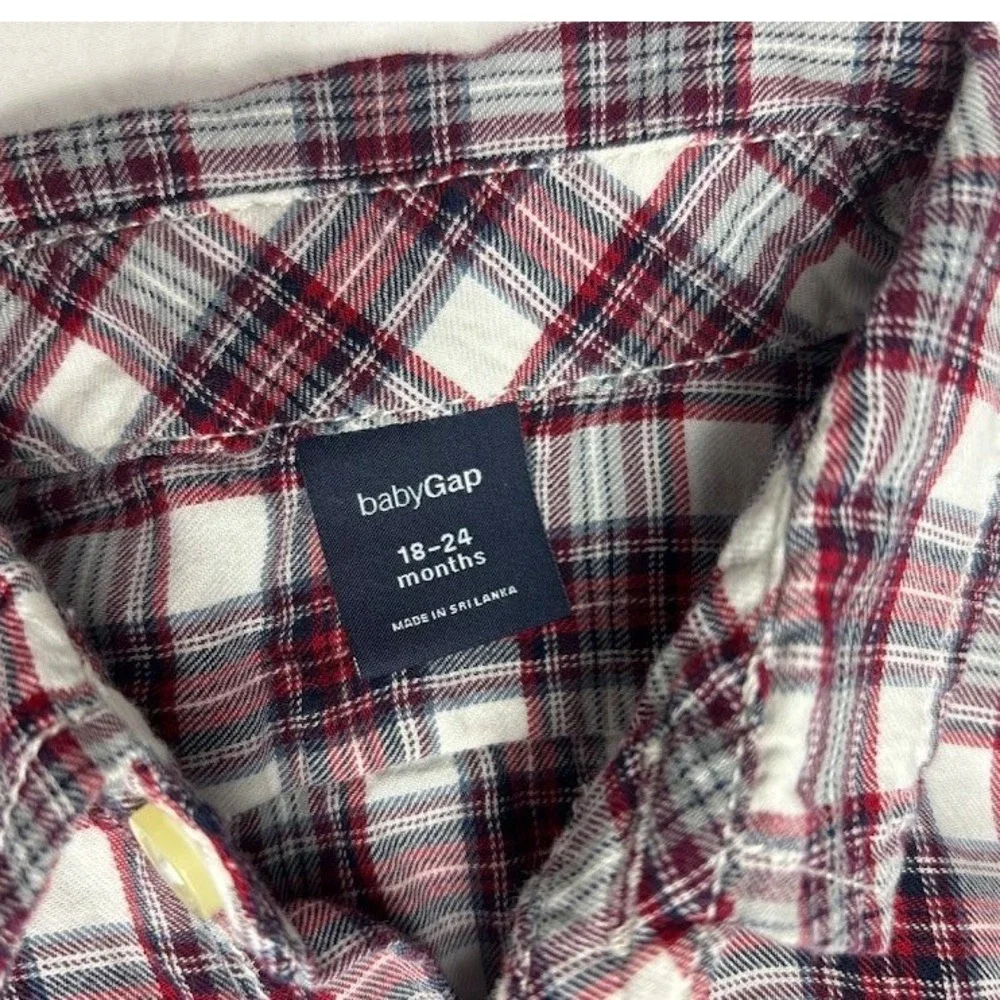 Baby Gap 18‎ 24 Mos Outfit Lot Monkey Jumpsuit Plaid Bodysuit Gray Corduroys
